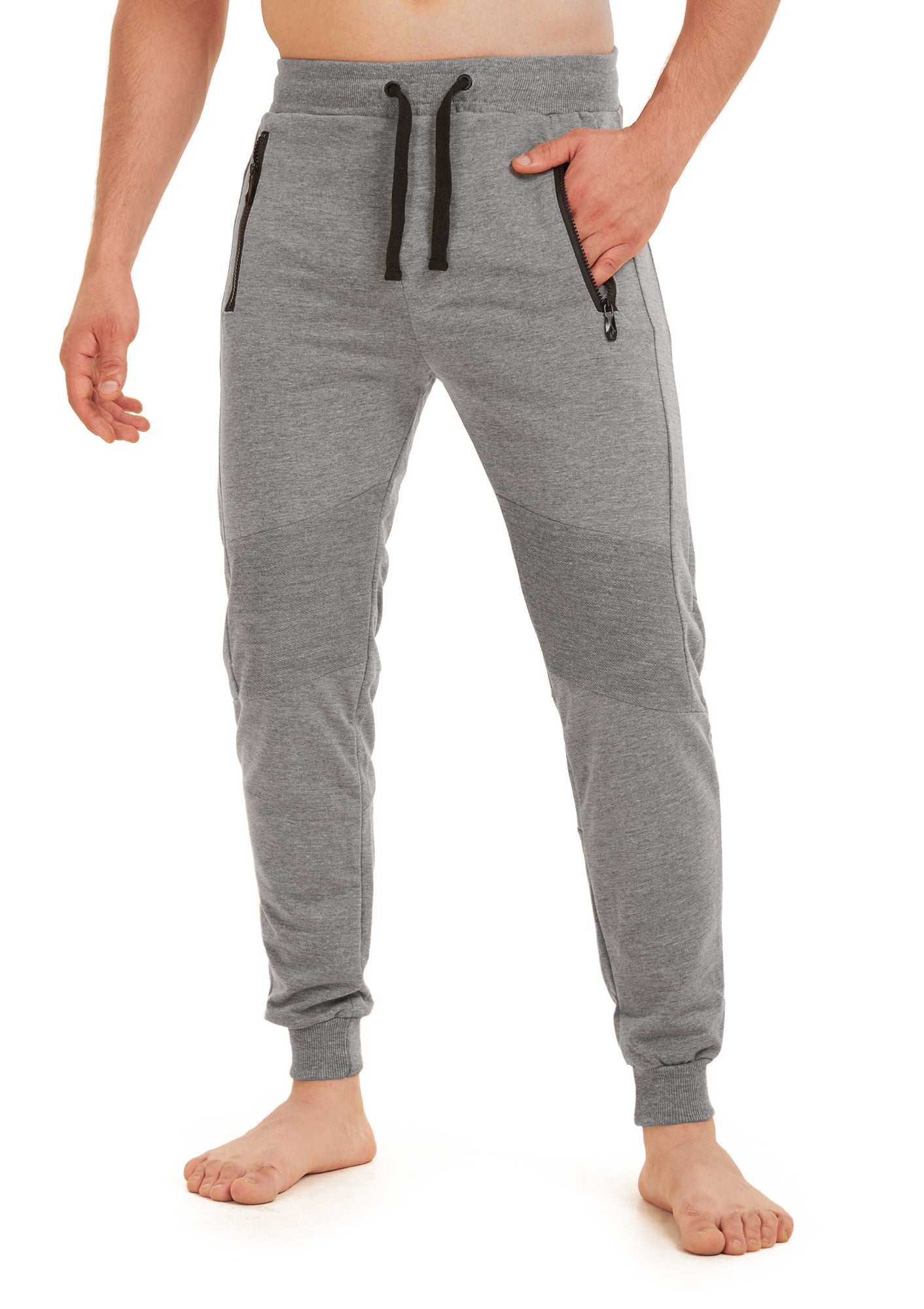 Gray Jogger Zipper Pockets For Him